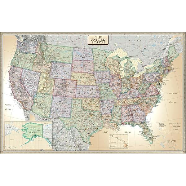 National Geographic United States Wall Map - Executive (Poster